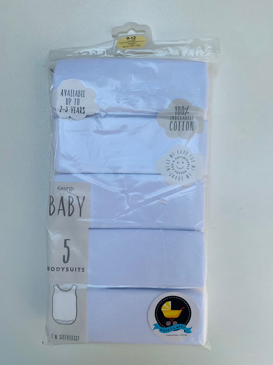 George Pack of 5 Sleeveless Bodysuits