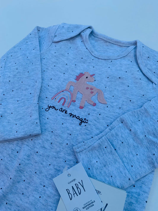 George Embroidered Sleepsuit