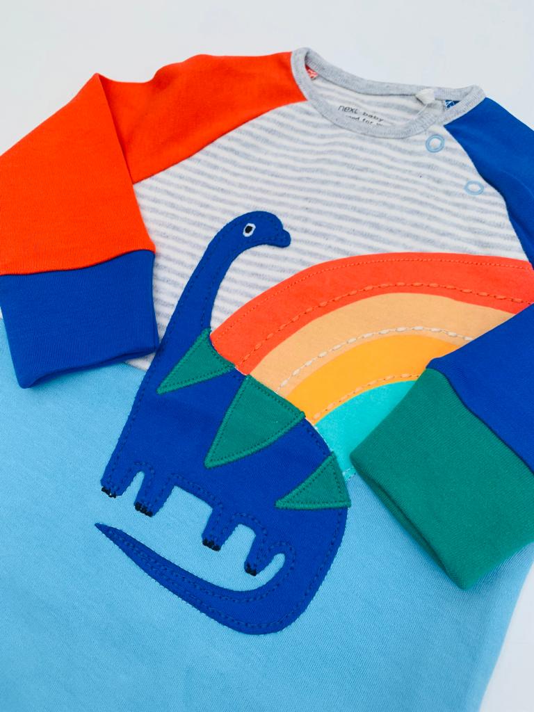 Next Appliqued Dino Sleep suit