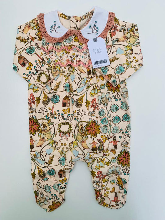 Next Formal Floral Sleepsuit