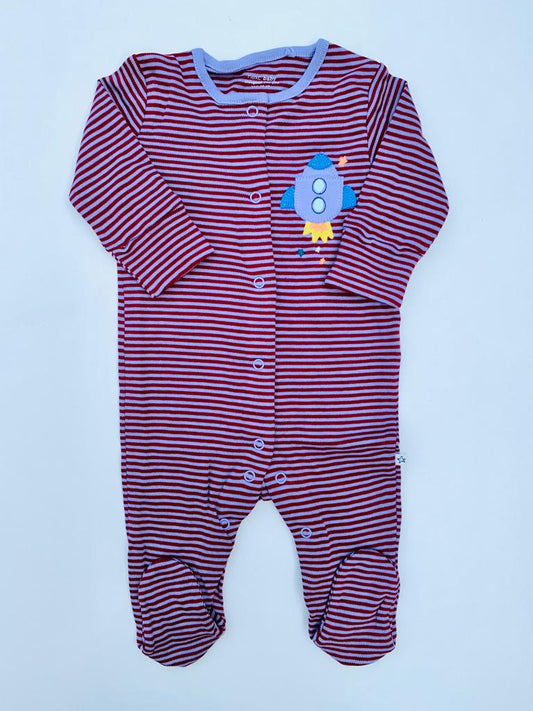 Next Appliqued Rocket sleepsuit