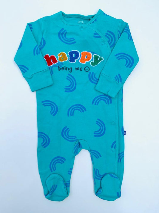 Next Embroidered "Happy being me" Sleepsuit