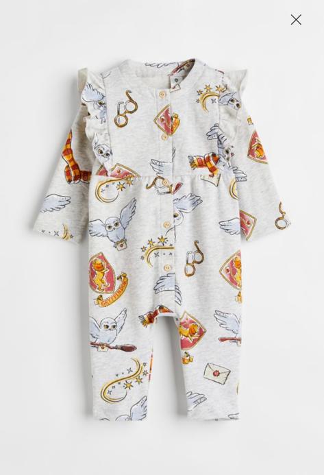 H&M Harry Potter Sweat Sleepsuit