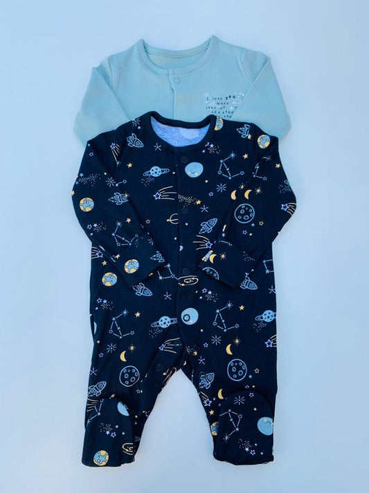 George Pack of 2 Sleepsuits