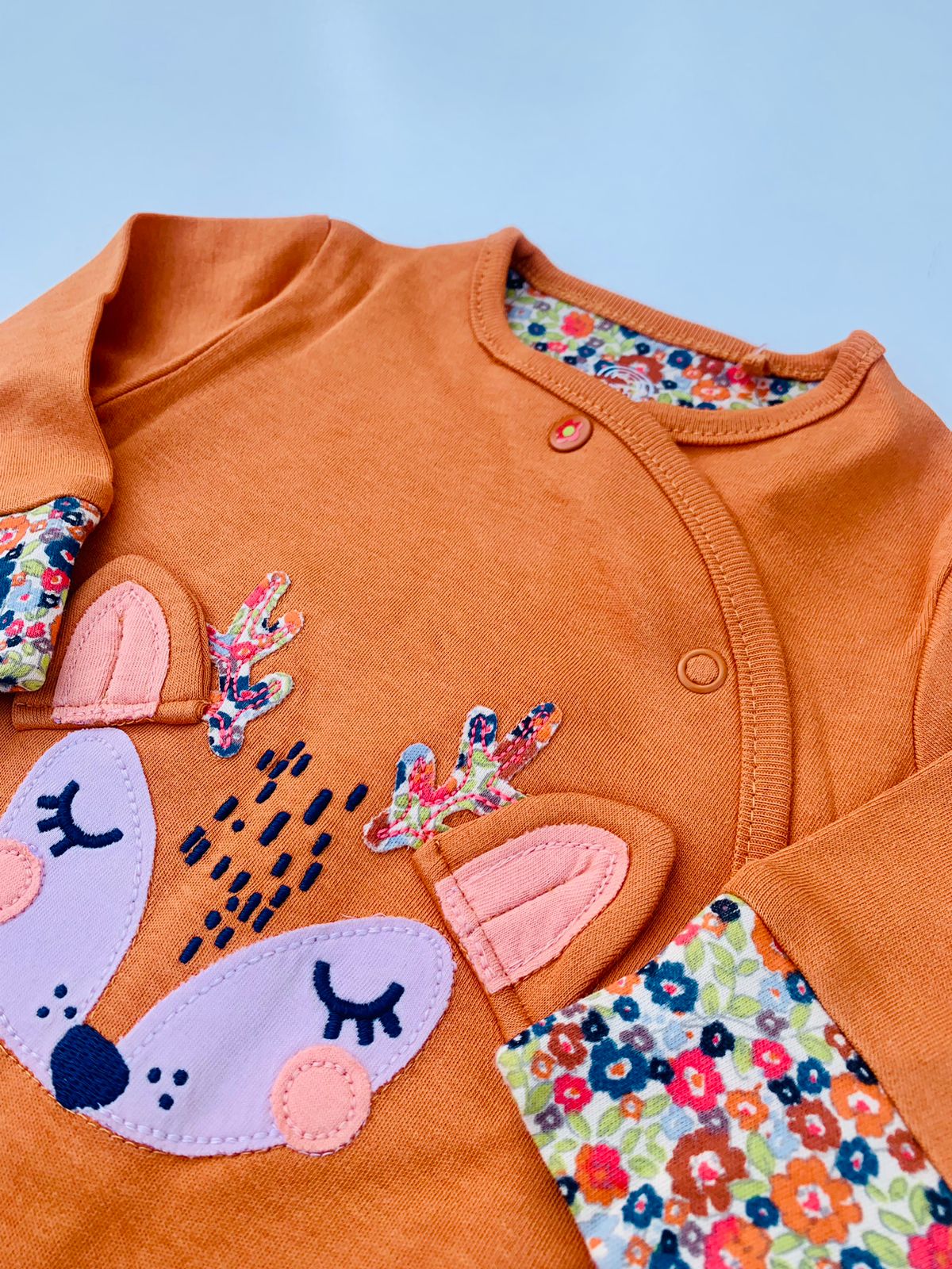 Next Appliqued Fox Sleepsuit