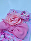 6 Pc Floral Bibs & Headbands Set