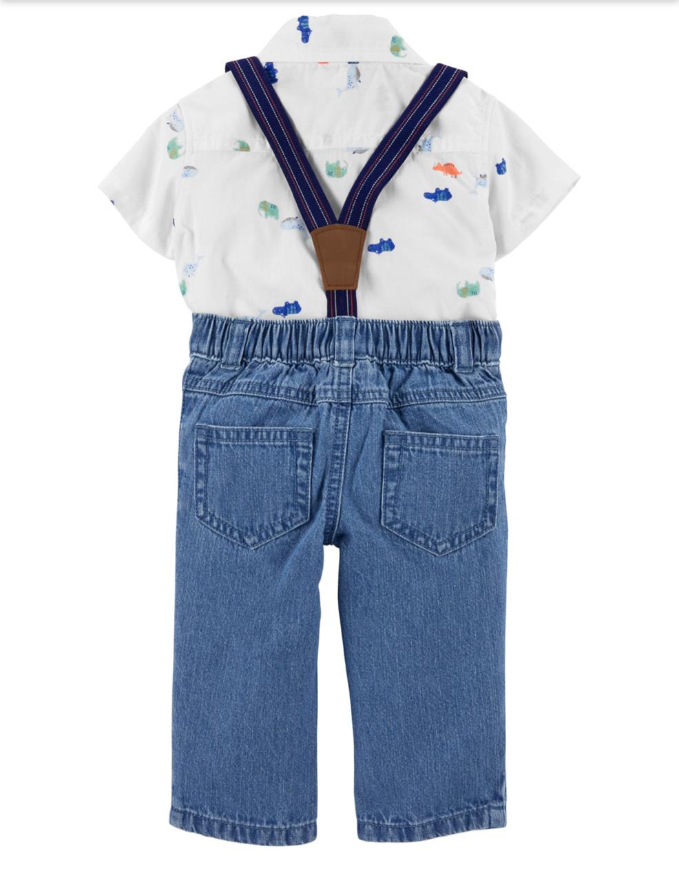 Carters Suspenders 3 pc Set