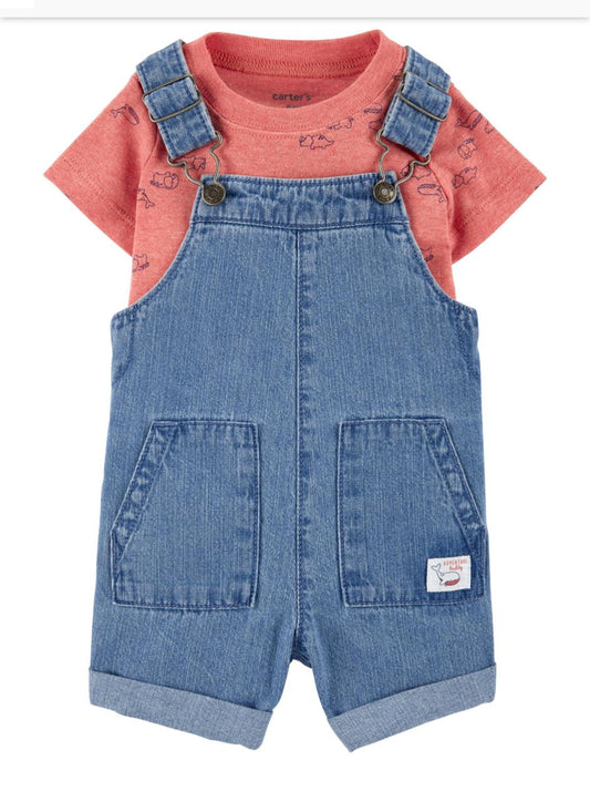 Carters 2 Pc Dungarees Set