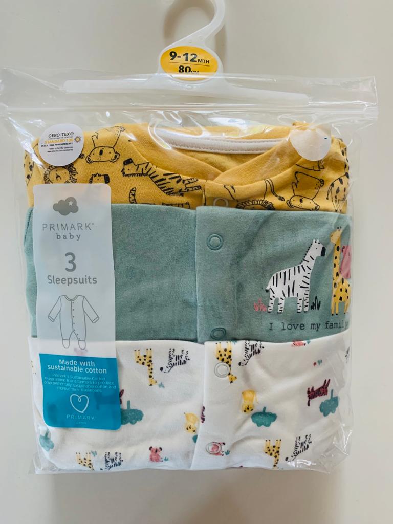 Pack of 3 sleepsuits