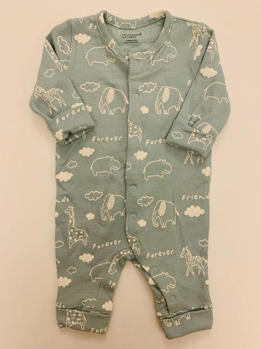 Mint Ribbed Sleepsuit